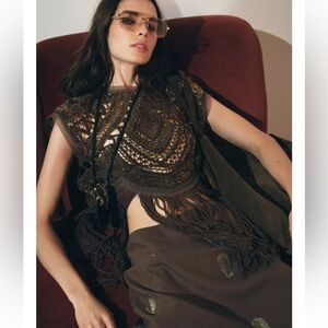 ZARA Limited Edition Beaded Crochet Top